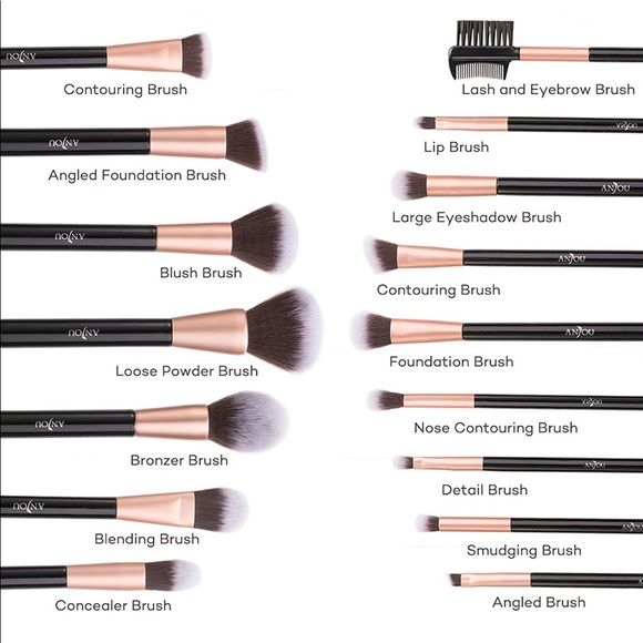 Anjou Makeup Anjou 6pc Makeup Brush Set Poshmark